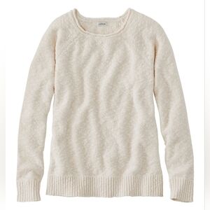 L.L. Bean Women's Midweight Cotton Slub Rolled Neck Sweater - Size S Tall